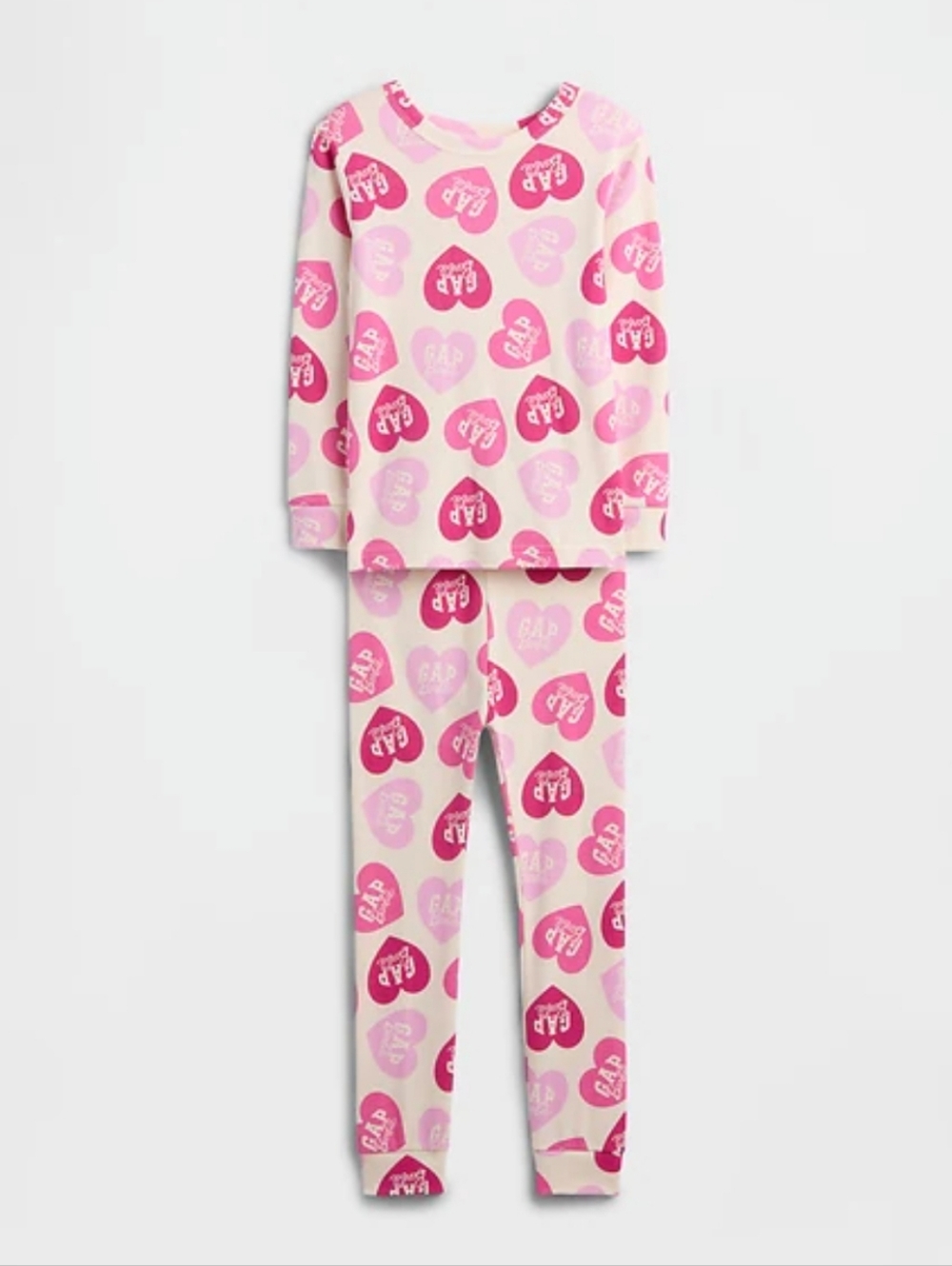 NWT babyGap x Barbie 100% Organic Cotton Pajamas 2/4/6T Pink Heart PJ 2pc Sleep